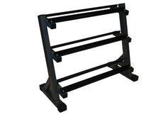 Load image into Gallery viewer, 2.5kg - 25kg (10 pair) Rubber Hex Dumbbell Set with 3 Tier Rack (Package Price)