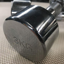 Load image into Gallery viewer, 1kg to 10kg Chrome Dumbbells set  Including Rack - 10 Pairs (Package Price)
